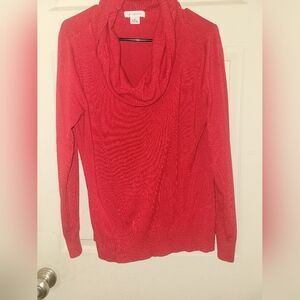 Red Cowlneck Sweater